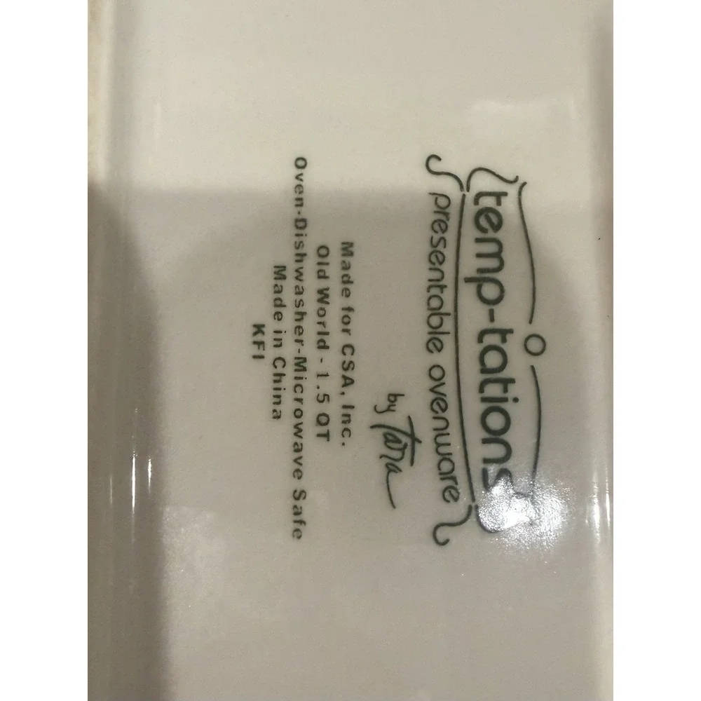 Temp-tations Old World Green 1.5 Qt Casserole Set w Lids 8pc